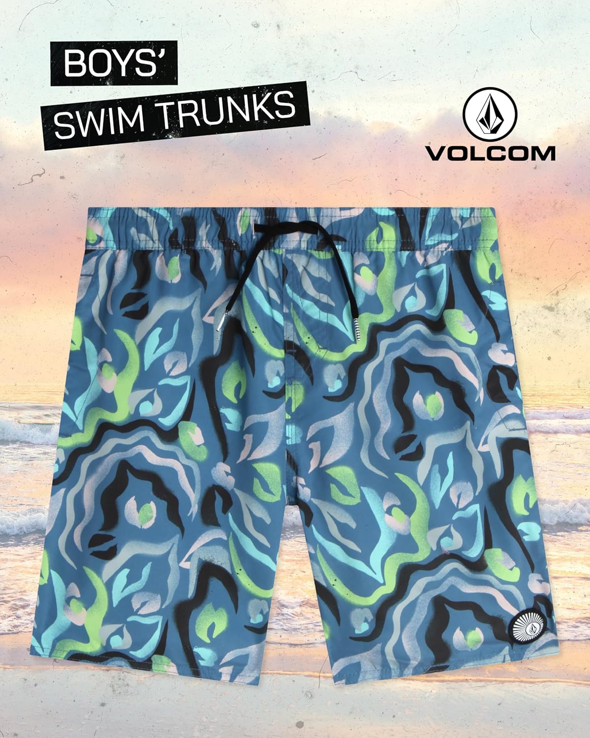 Volcom Boys Swim Trunks - UPF 50+ Quick Dry Board Shorts with Drawstring Waist - Bathing Suit Swimsuit for Boys (Size: 8-16) - Image 2