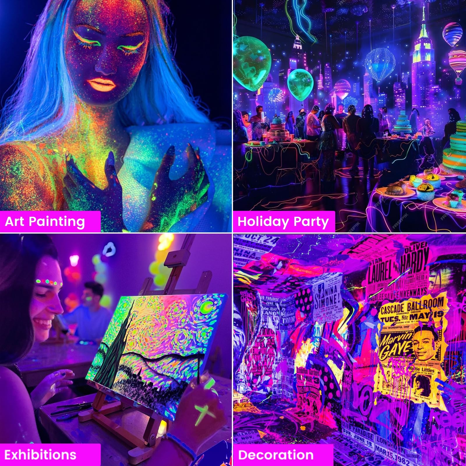100W LED UV Luce Nera, Faretto a Luce Nera, Luce Nera Impermeabile IP66 con Spina Standard Europea, Adatto per Halloween, Feste Fluorescenti, Decorazioni per Palchi e Acquari