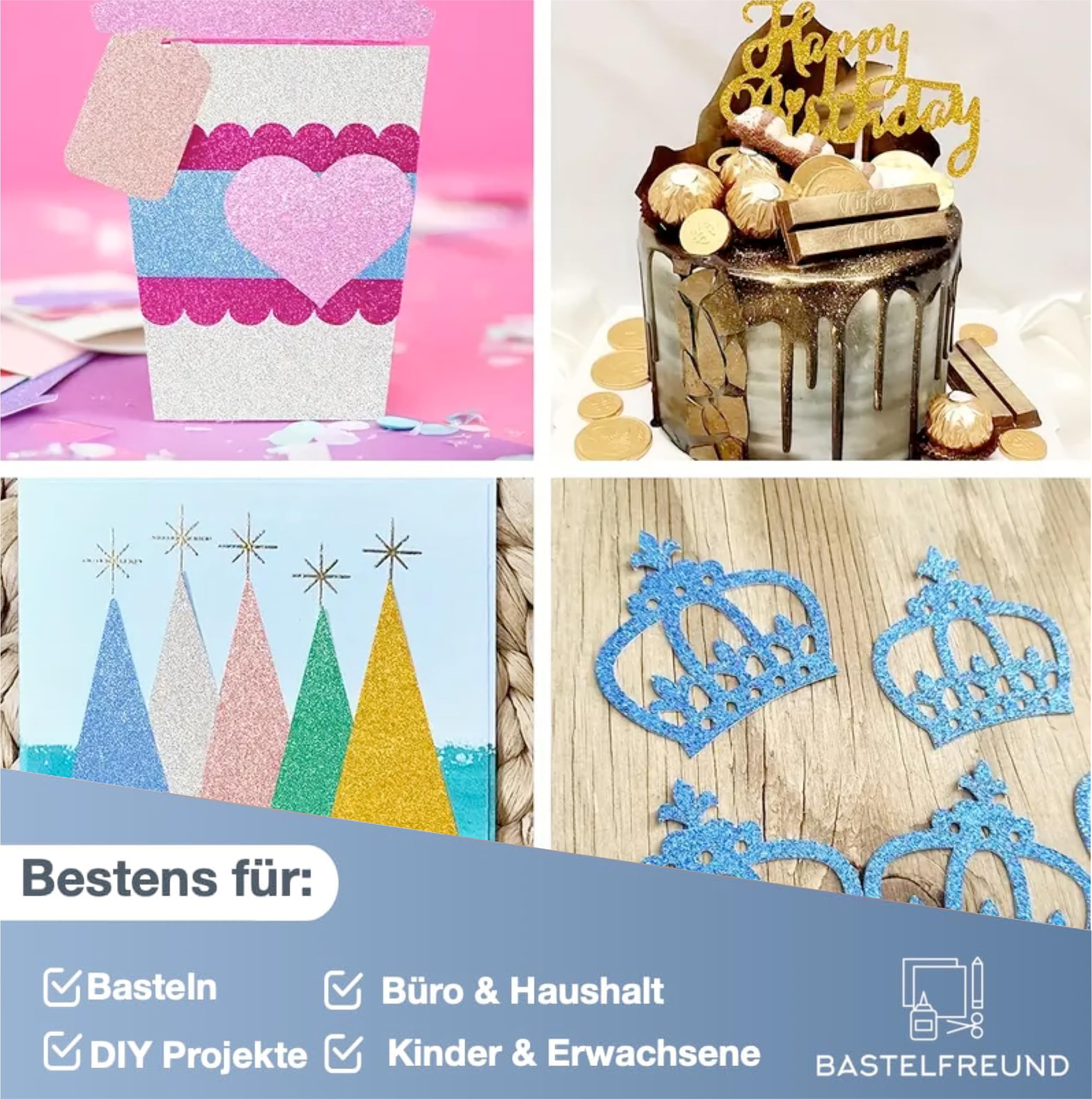 10 Feuilles Carton Pailleté Multicolore Créative Avec Paillette Format A4 21x29c