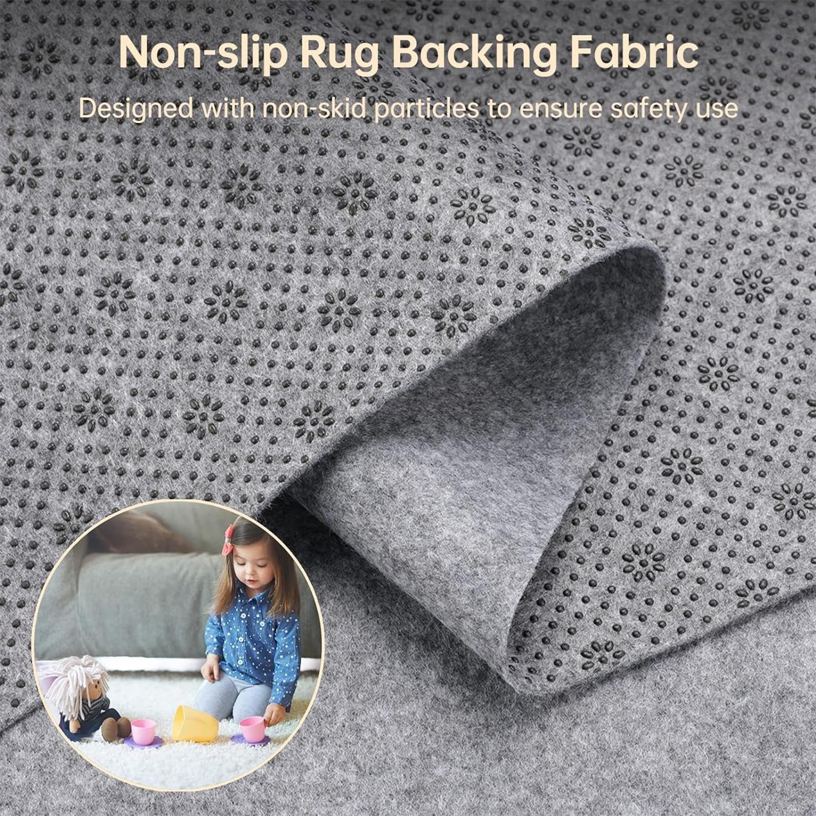 Tufting-Stoff auf der Rückseite – Markiertes Gitter-Teppich | Herstellungsmaterial-Set, strapazierfähiges, rutschfestes Mönchtuch, großes Blatt, Teppichhandwerk, ideal für Anfänger, Hobby