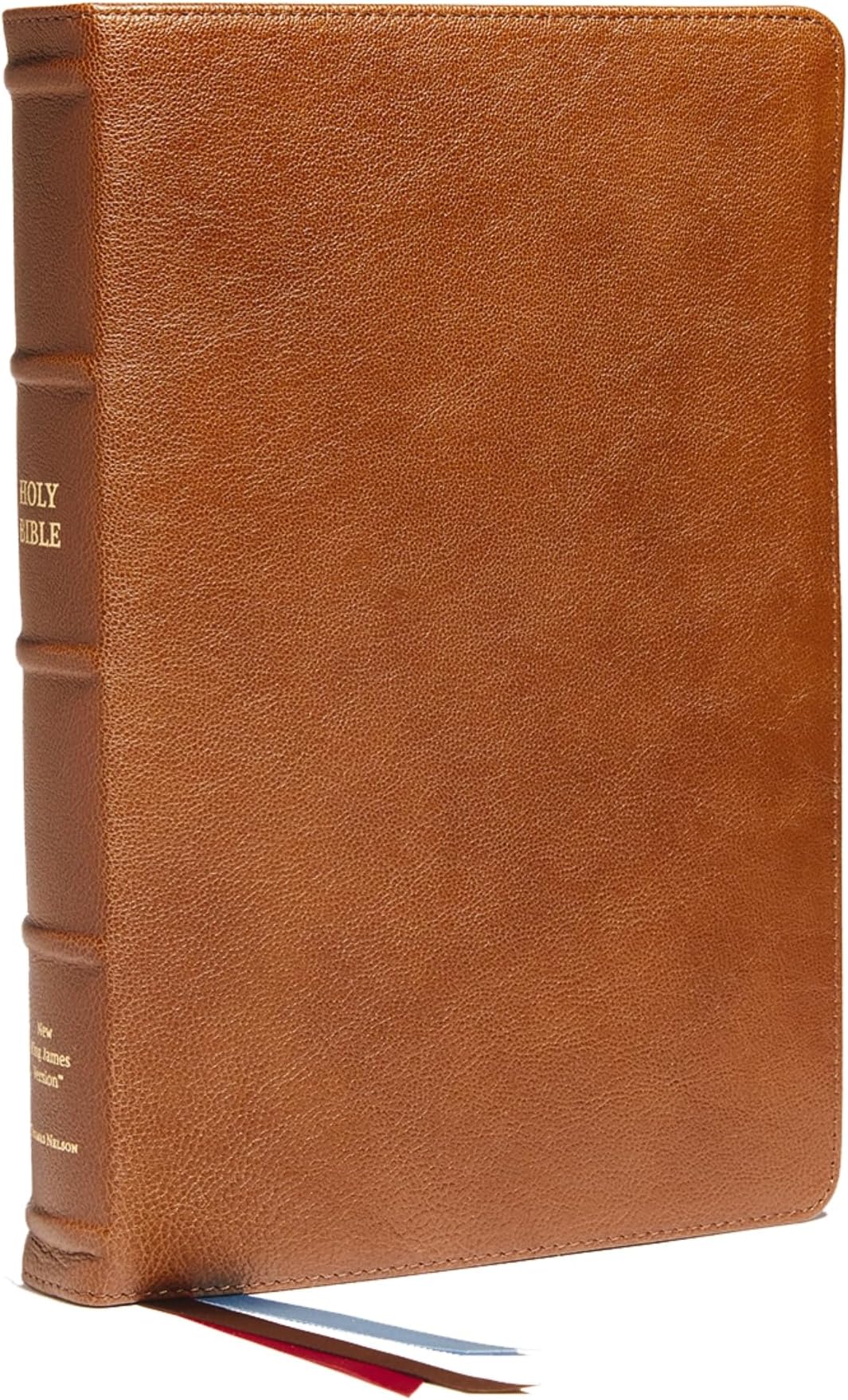 NKJV, Reference Bible, Classic Verse-by-Verse, Center-Column, Premium Goatskin Leather, Brown, Premier Collection, Red Letter, Comfort Print: Holy Bible, New King James Version