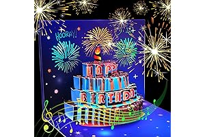 Musical Birthday Card, 3D Surprise for Any Age & Occasion, Comes with Thoughtful Gift Surprises