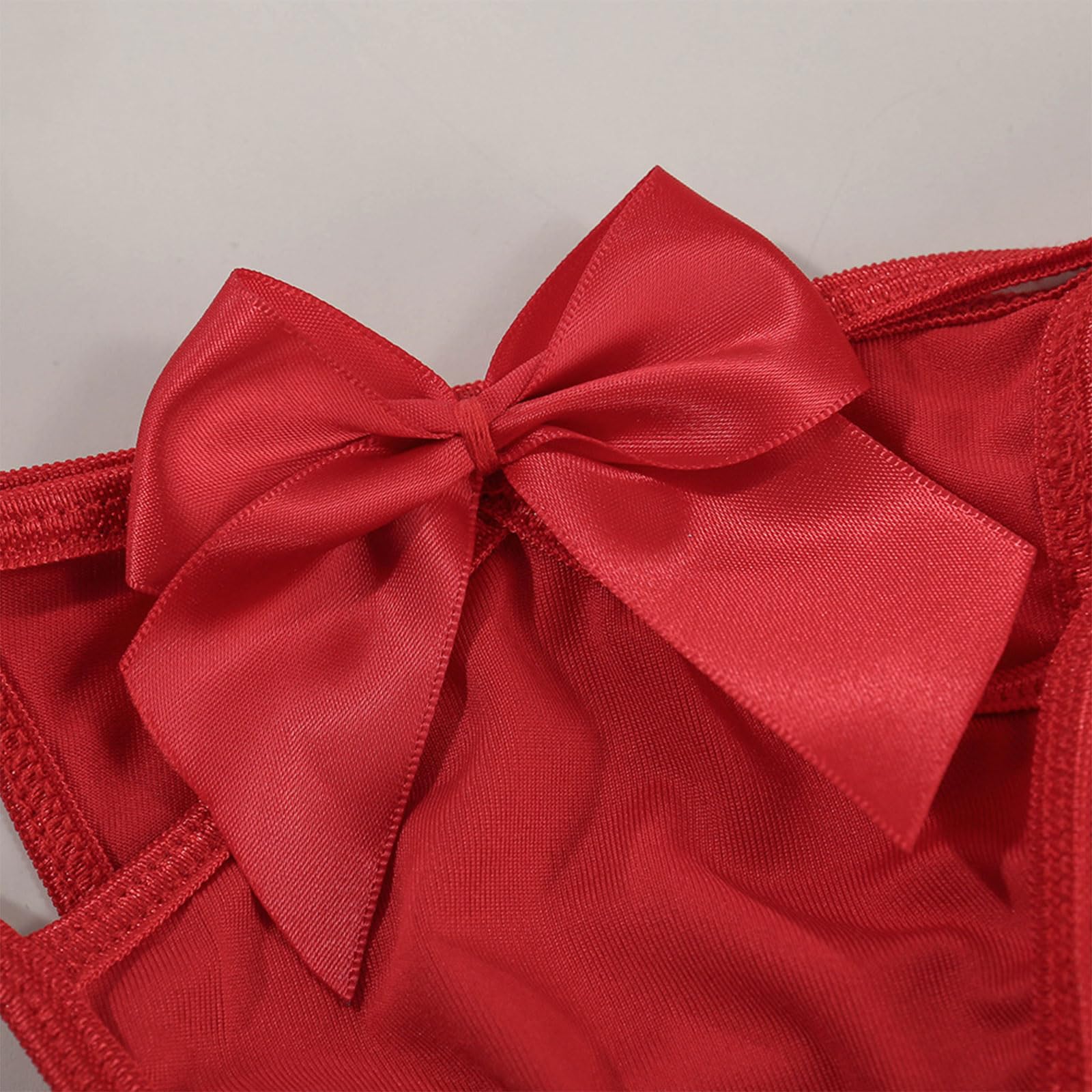 Sexy Womens Exotic Lingerie Sets, Bow Tie Hot Cute Teddy 2 Piece Lingerie Set Christmas Valentines Onesize 2-8