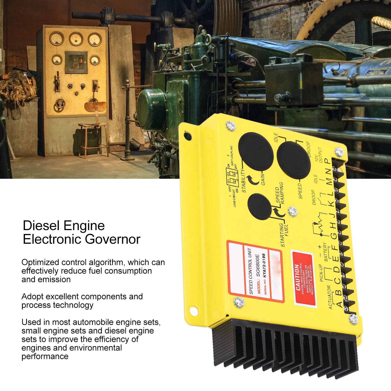 Controlador De Regulador Electrónico Controlador De Velocidad Del Motor Diésel Regulador Generador Tablero De Control De Velocidad 3000 Rpm Dc12v-24v