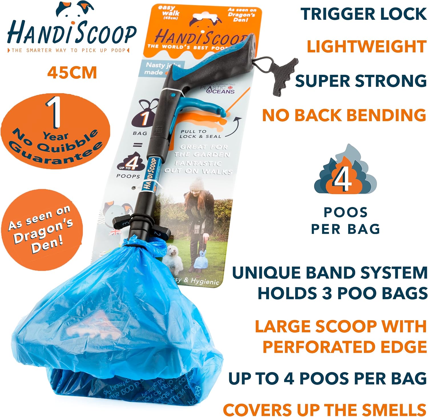 Easy Walking Pooper Scooper, 40cm Short
