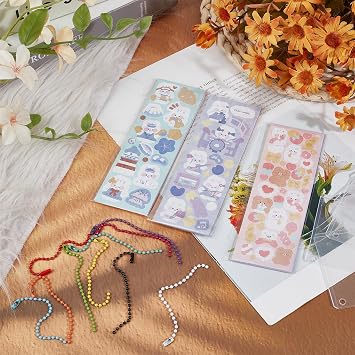 NICENEEDED 10 Pcs Kpop Photocard Holder Keychain Toploaders, 30 Pcs Card Sleeves for Trading Cards Kpop Photocard 30 Pcs Deco Korean Stickers, DIY Photo Card Protector Kit
