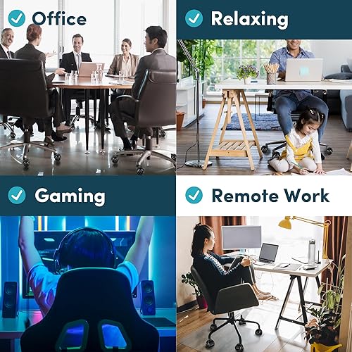 Miniatura 68 de Lifelong Ruedas de repuesto de goma para sillas de oficina, ruedas resistentes de 2 pulgadas para suelos de madera dura y alfombras, juego de 5,