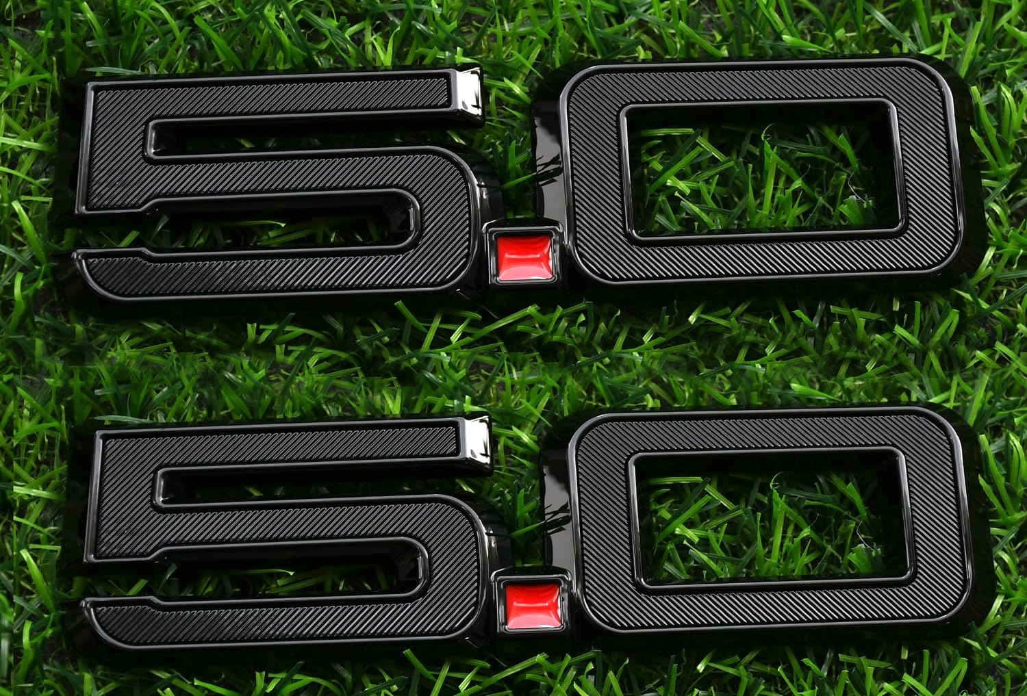 2pcs 5.0 Side Emblems 3D Badge Replacement for 2024 Mustang GT PR3Z-16228-D New (Black)