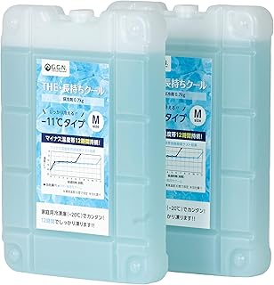 【Amazon.co.jp限定】ジージーエヌ(G.G.N.) -11℃ 保冷剤 保冷材 700g 2個セット 長時間保冷 凍結 ハード 保冷剤 長時間 強力GN02CM019SET ブルー