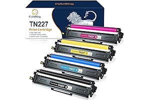 4-Pack Brother TN227 TN223PK Compatible Toner Cartridge Replacement