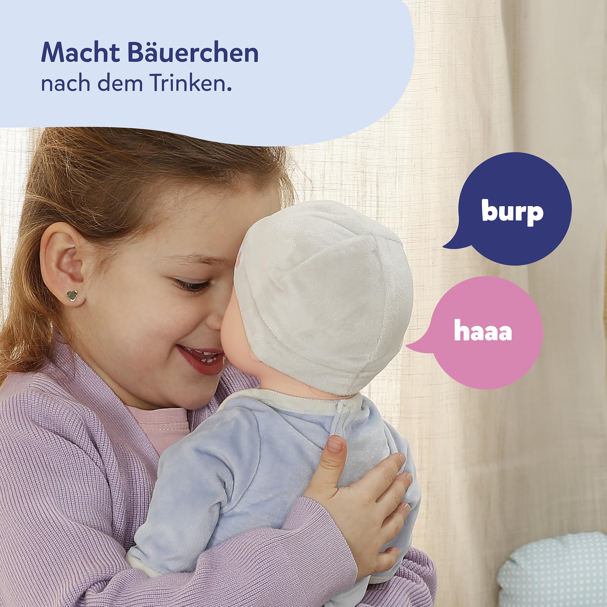 BABY Born Alexander 43cm, weiche 43cm große Puppe mit 7 elektronischen Funktionen und Sound für Kinder ab 3 Jahren, inkl. Zubehör