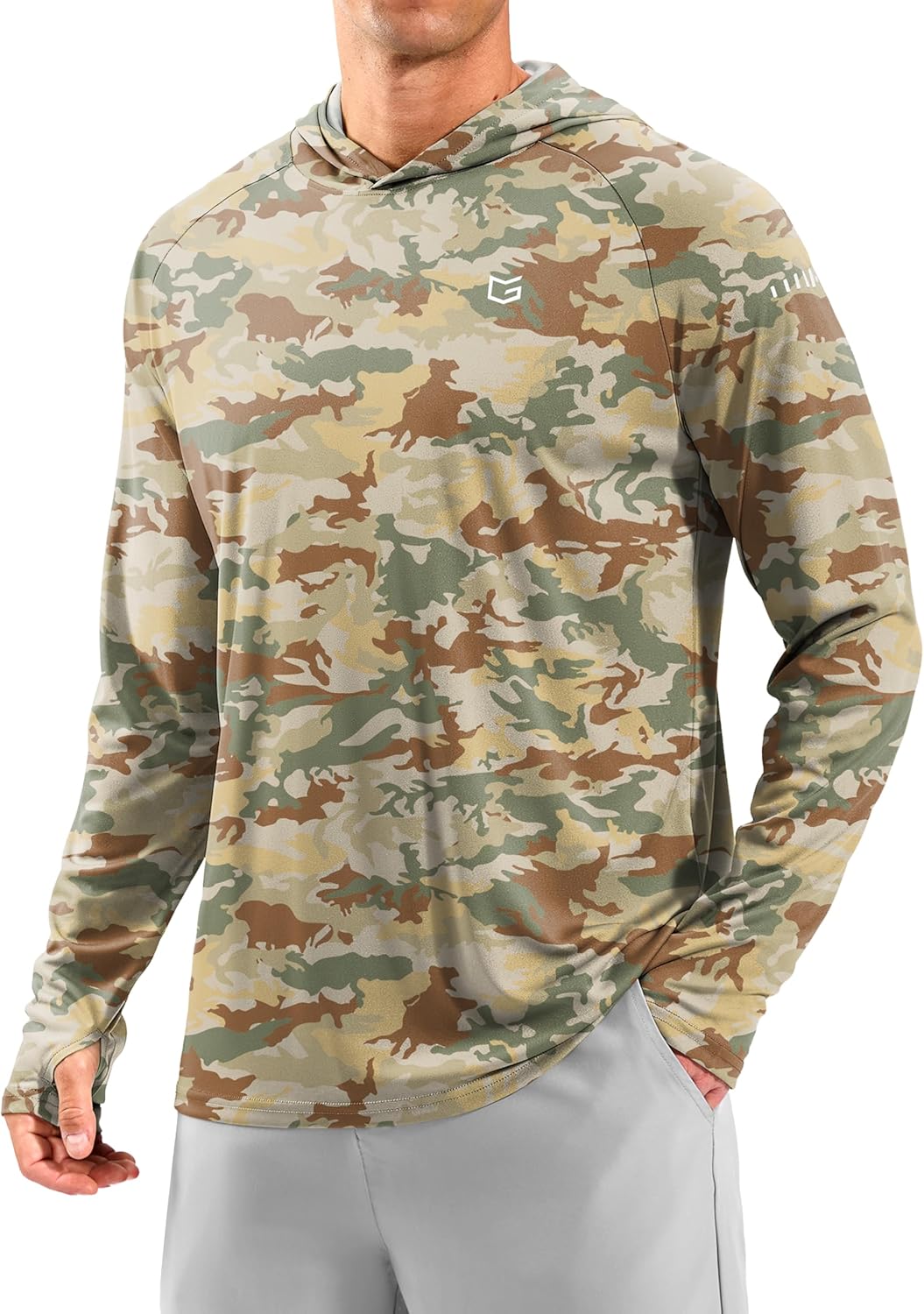 Men's Sun Protection Hoodie Shirts Long Sleeve UPF 50+ Swim Shirts for Men Rash Guard Fishing Shirt Quick Dry