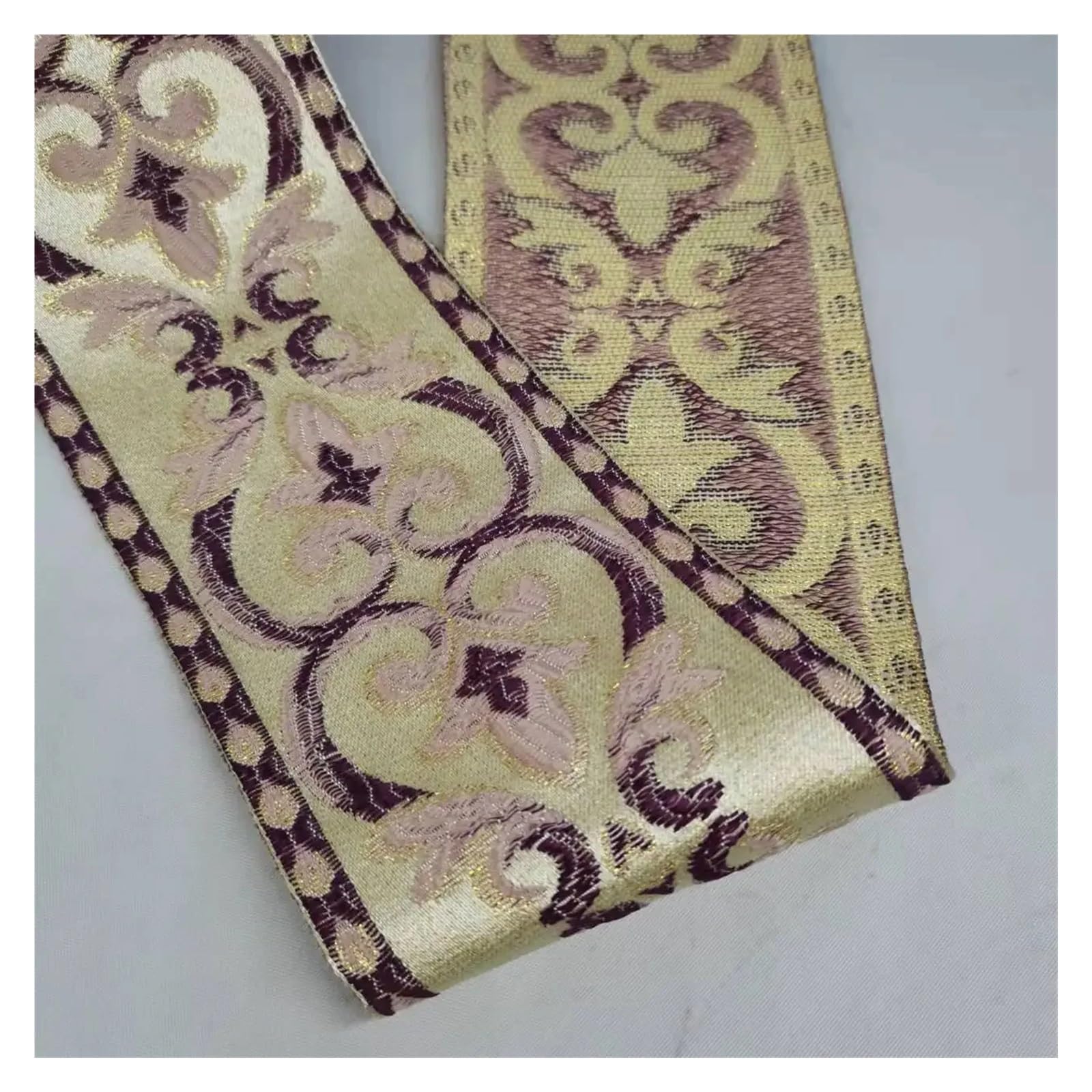 Cinta Algodon Cinta decorativa for cortina con adorno de Jacquard, 9 cm ancho, for bolso, bricolaje(2)