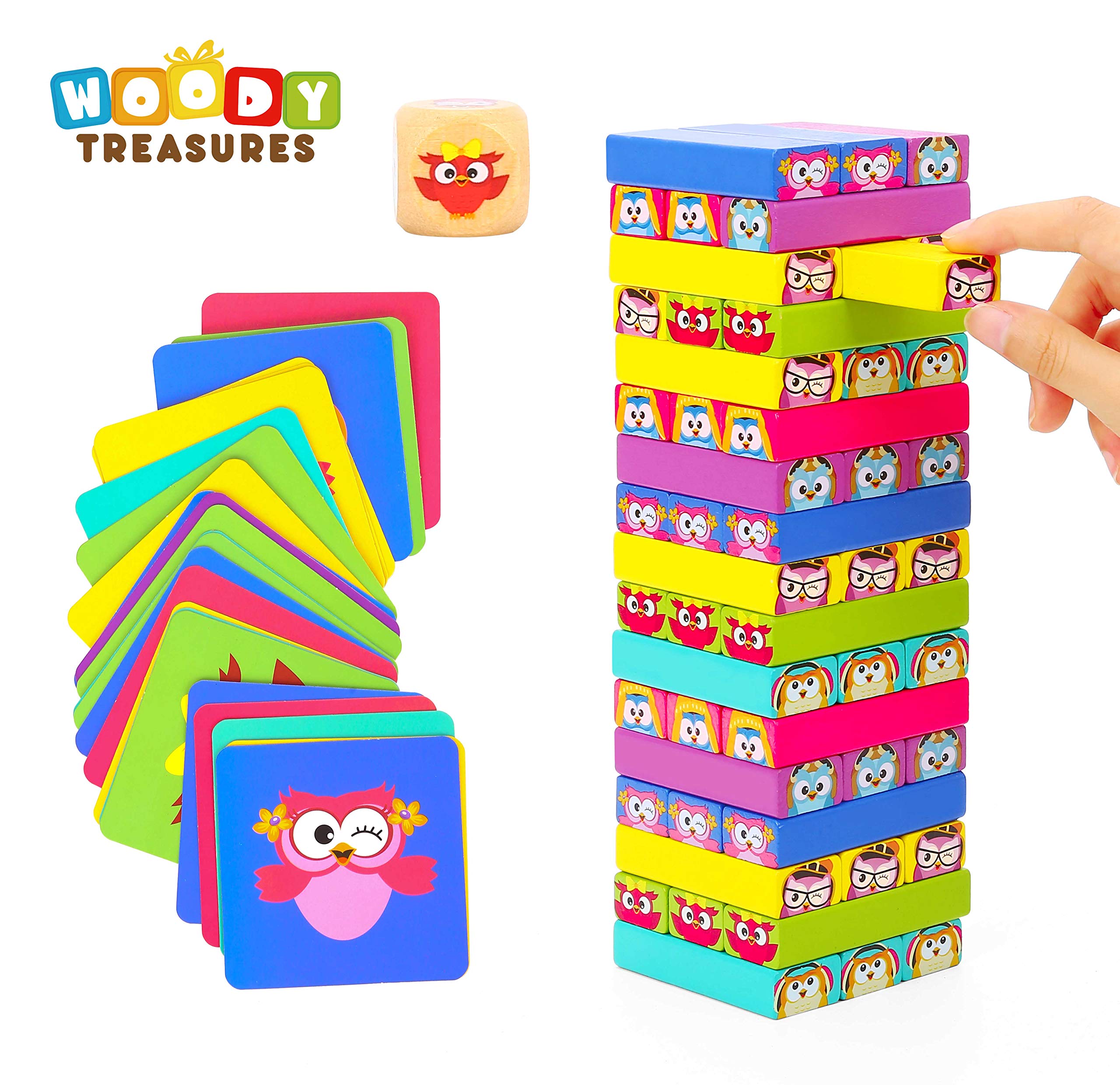 Woody Treasures Wooden Toys Tumbling Tower Childrens Toys Ages 39