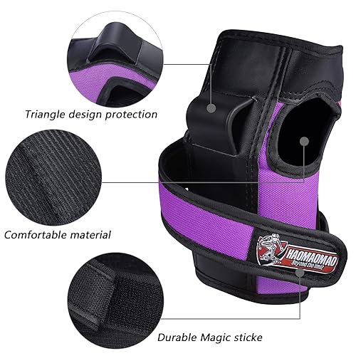 Miniatura 2 de Haomaomao Rodilleras para adultos y niños, coderas, muñequeras, equipo de protección para patinaje, patinaje en línea, ciclismo, BMX, bicicleta,