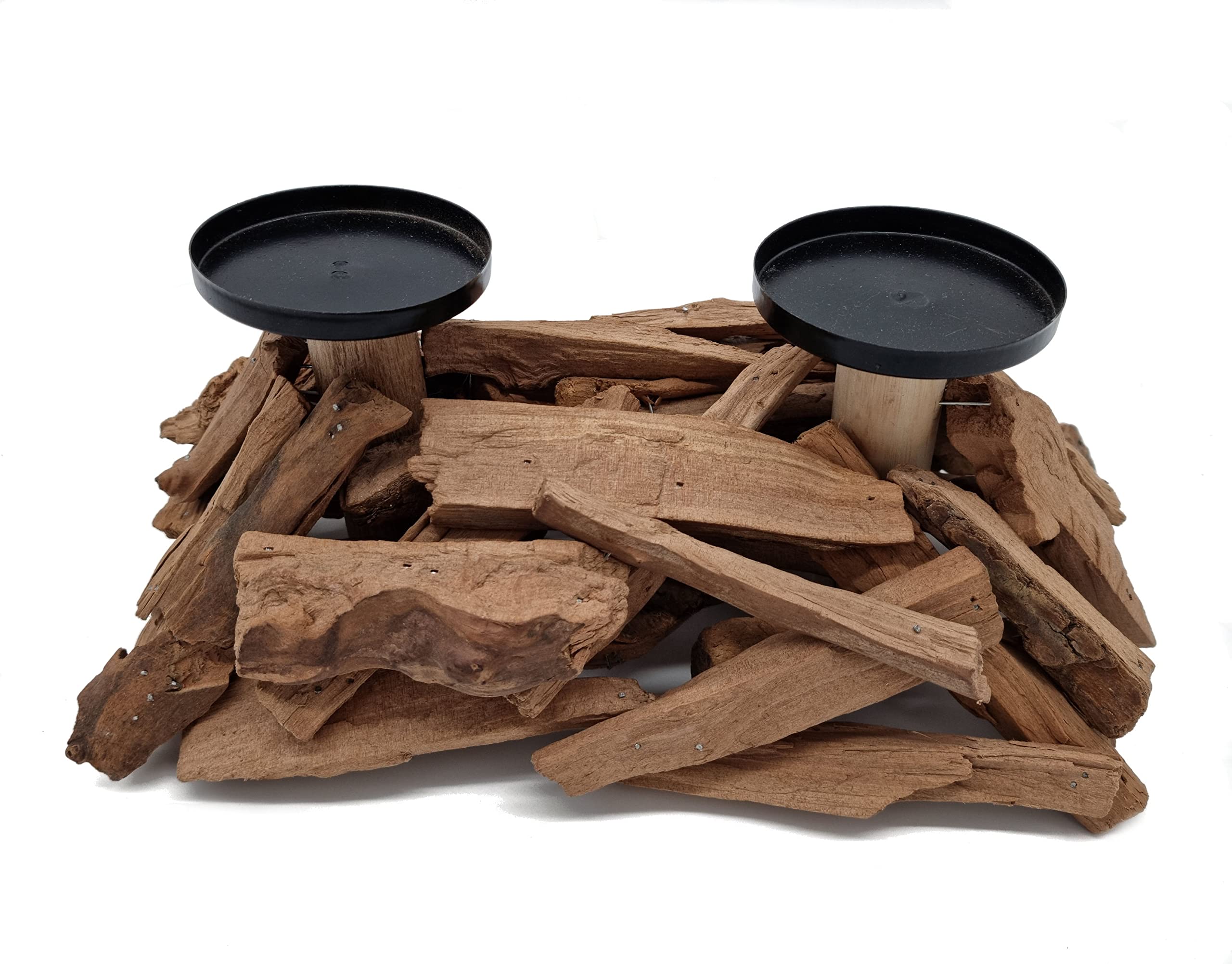 Eucalyptus Kaarsenhouder in 3-delige set, metalen kandelaar Eucalyptus Kaarsenhouder in 3-delige set, metalen kandelaar