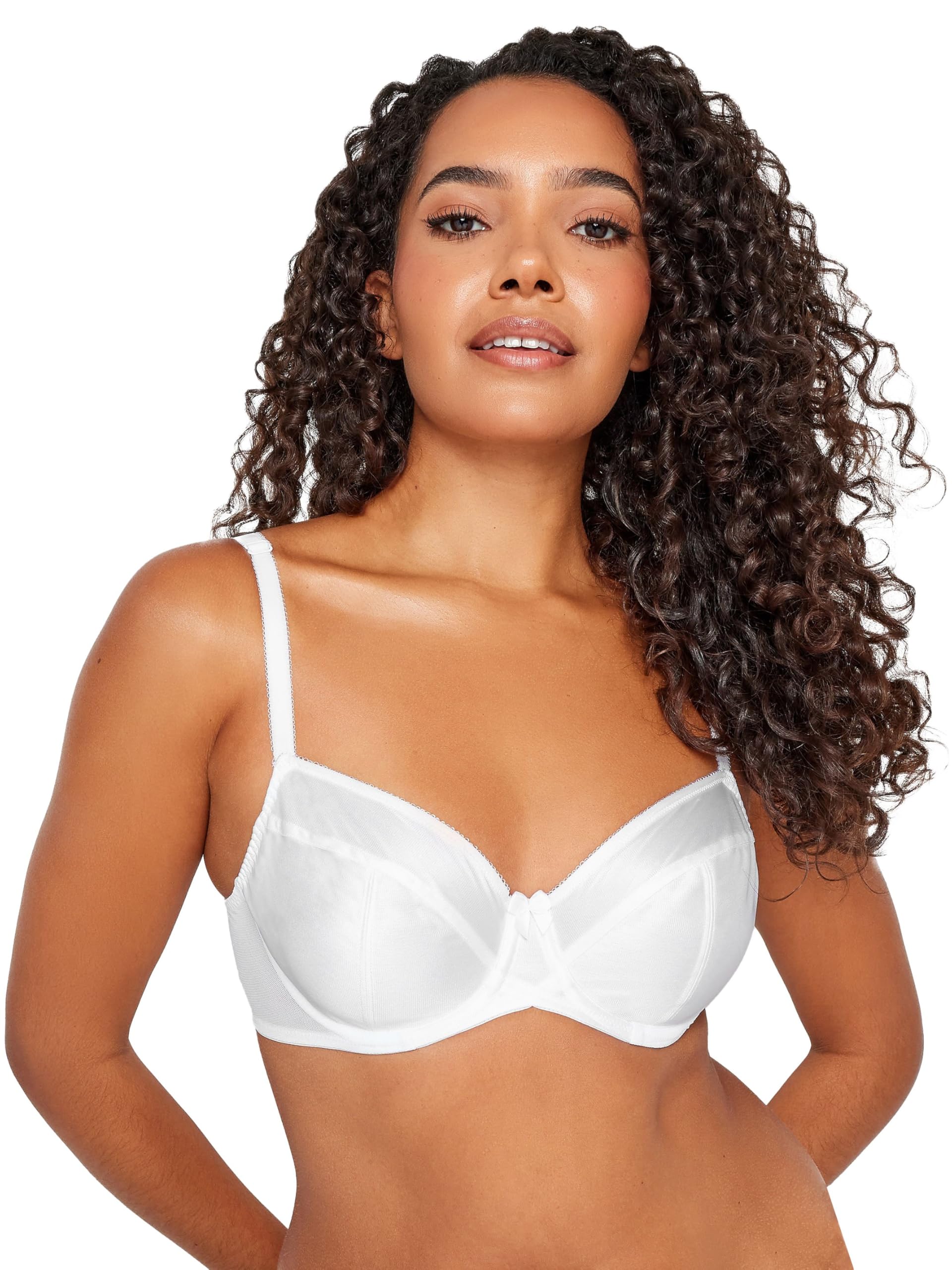 Yours Women's White Smooth Non-Padded Underwired Full Cup Bra - Plus Curve Size 48 / 48Dd