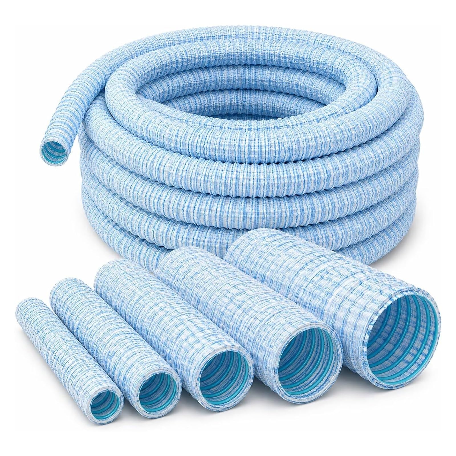 Ykeovcibi Dia 5Cm/2In Perforated French Drain Hose,Corrugated Drain Pipe For Yards
