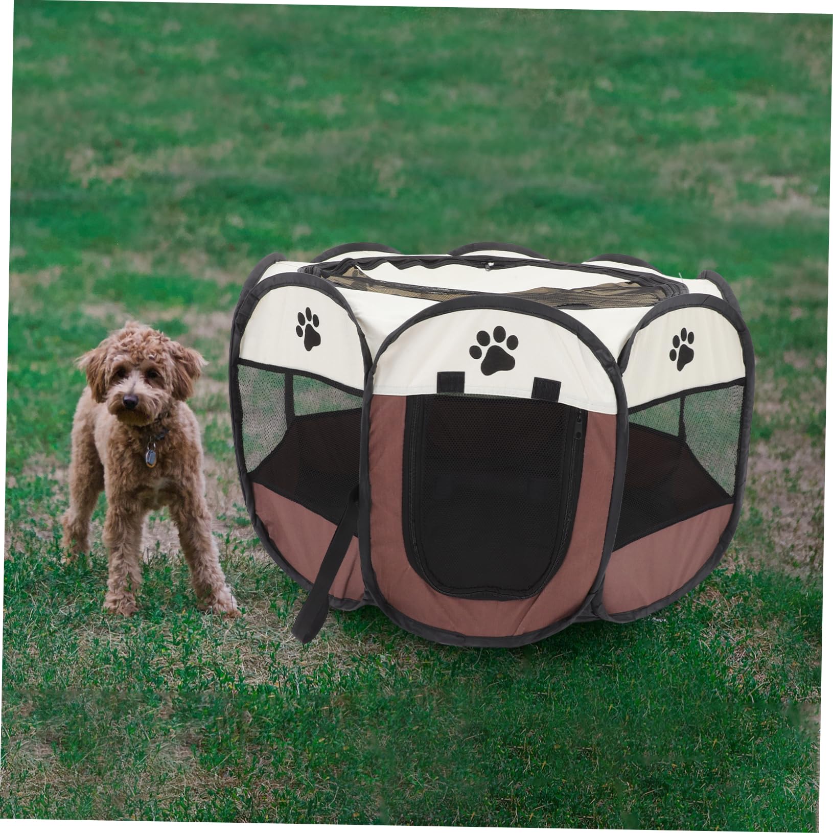 COLLBATH Recinto Per Animali Domestici Pieghevole Ottagonale in Tessuto Oxford Per Gatti Design Sicuro