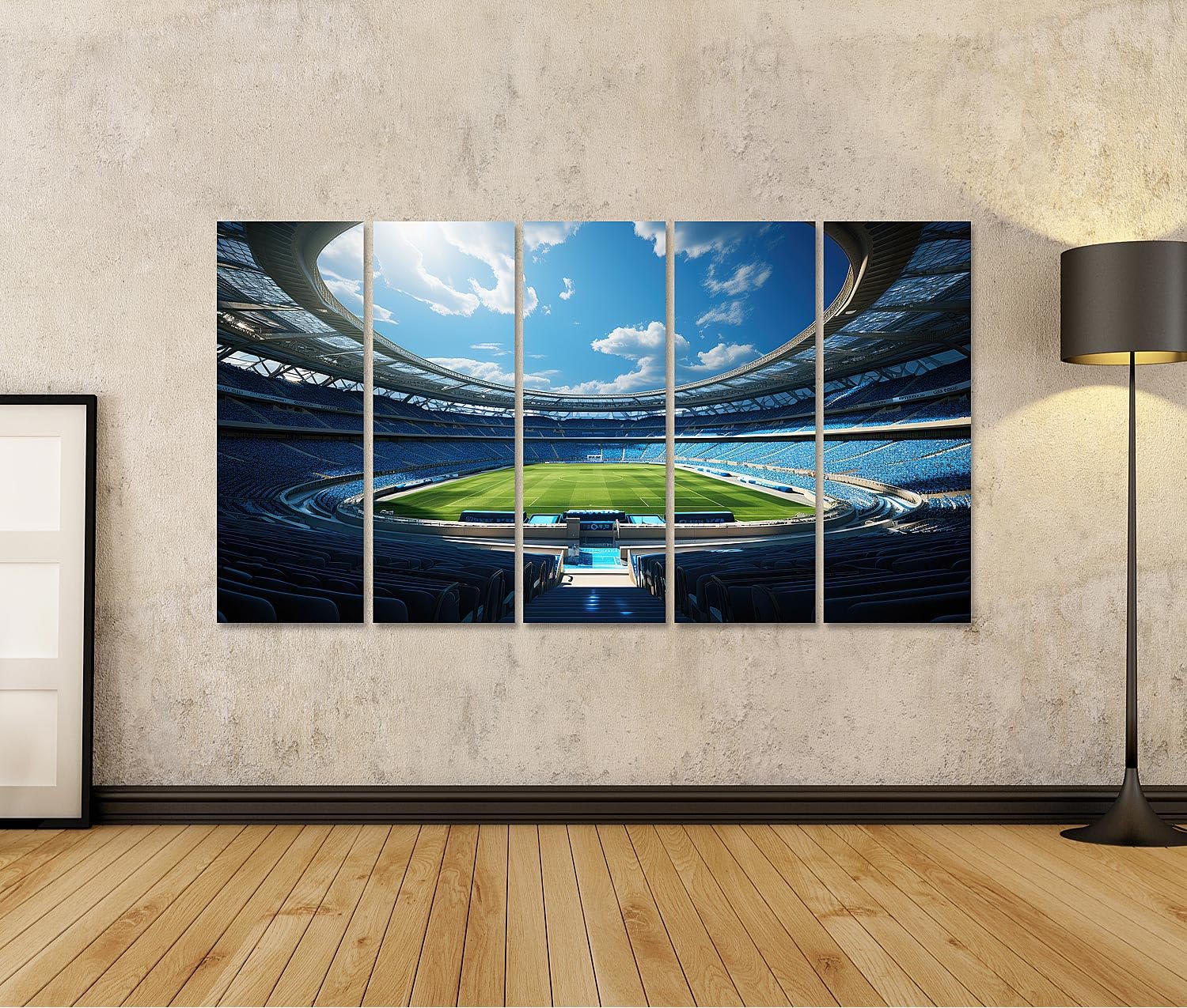 islandburner Quadro su tela stadio di calcio gioco di campionato squadre giocando camera dei ragazzi immagini murali poster