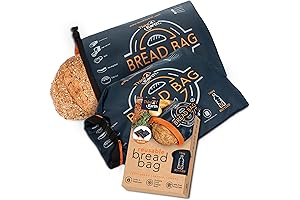 (2 Pack) Reusable think4earth Bread Bags for Homemade Sourdough Loafs with Lining