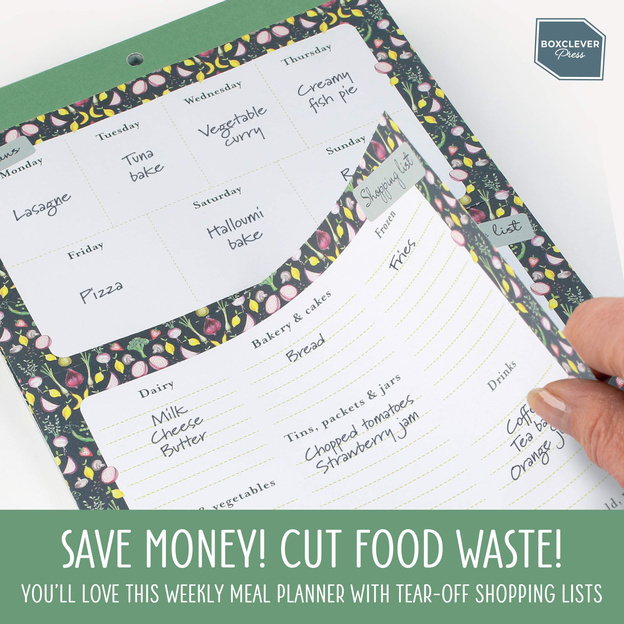 Boxclever Press Shopping List Pad for Fridge. Meal