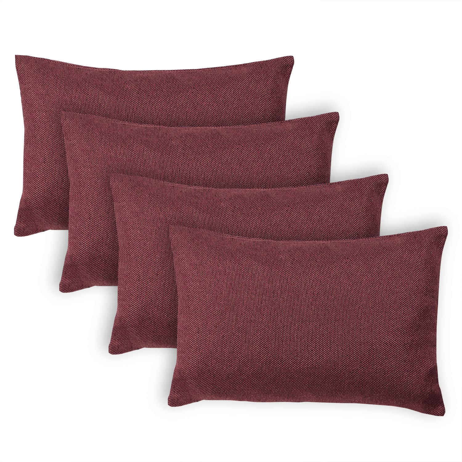 HOKIPO Poly Jute Sofa Cushion Covers Set of 4, 12x18 Inch, Copper Brown (IN-495-CPR*4) (B09K7VHW9W) Amazon Price History, Amazon Price Tracker