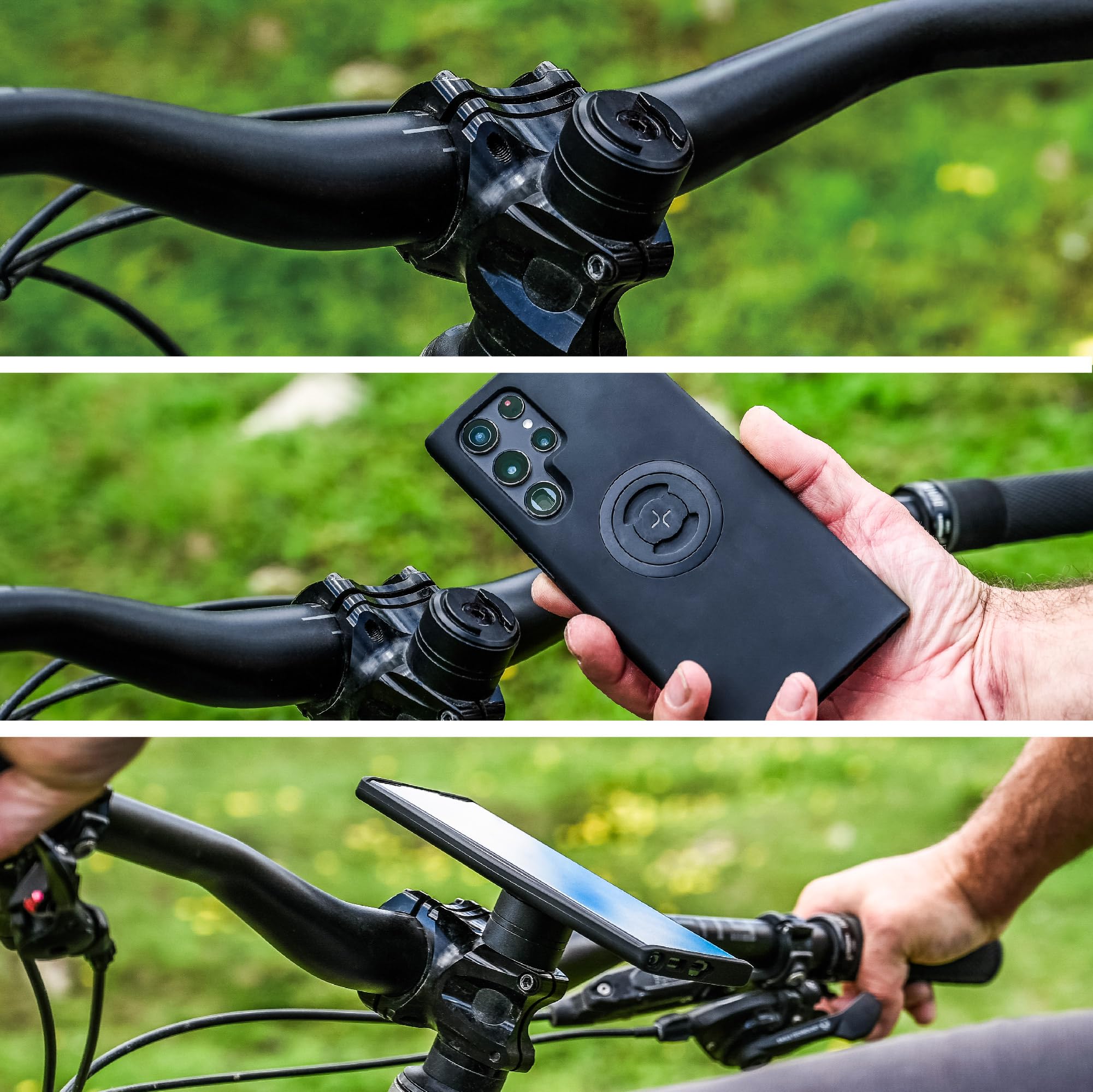 SP CONNECT Micro Stem Bundle | SPC+ | für iPhone 13 mini/12 mini Handy Halterung für den fahrradlenker | Smartphone Halterung Fahrrad | handyhalter