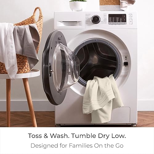 Miniatura 6 de Mellanni Falda de cama tamaño Queen, falda de cama, faldón guardapolvo plisado a medida de 15 pulgadas, ropa de cama de lujo de hotel, resistente a