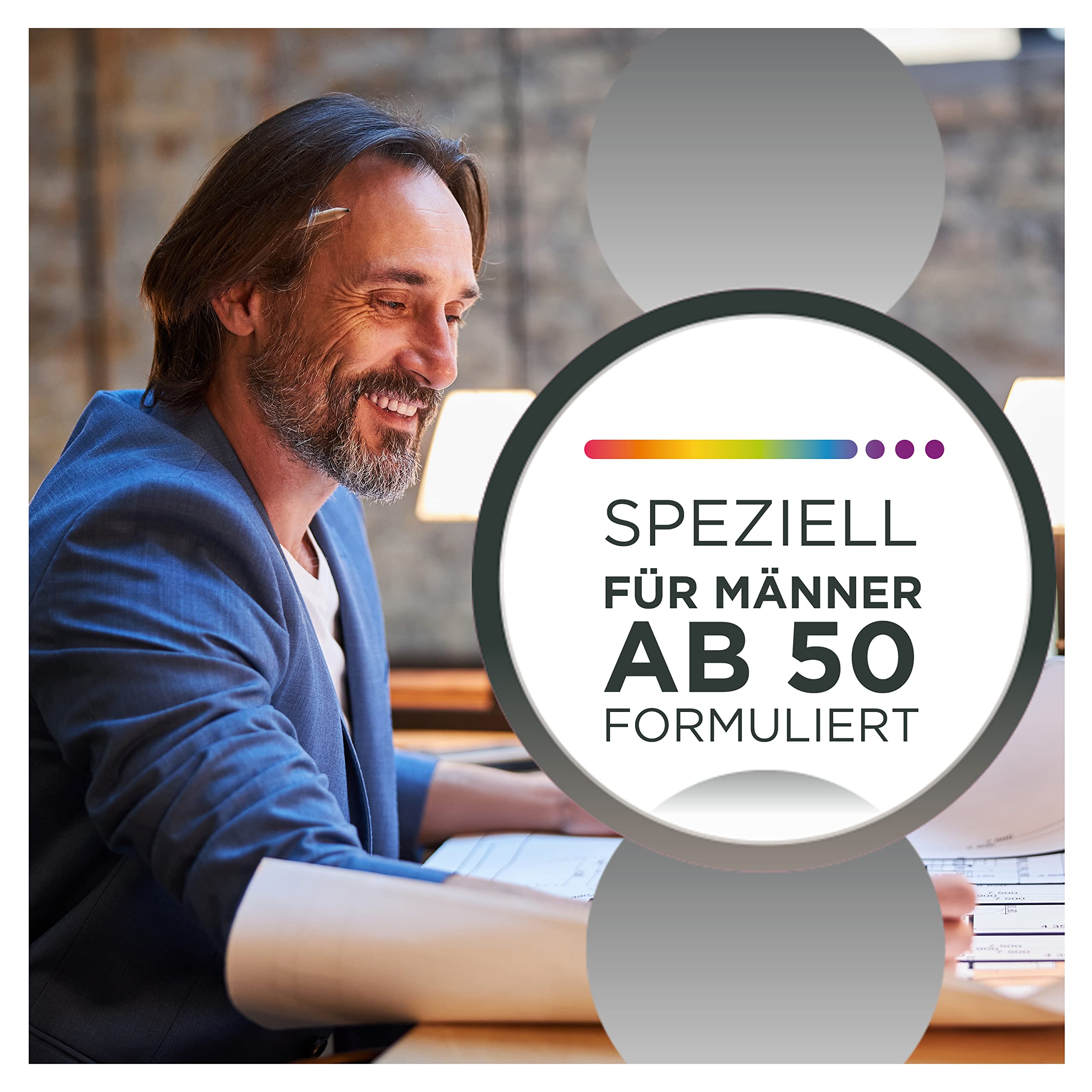 Centrum Für Ihn 50+ Multivitamin – Hochwertiges Nahrungsergänzungsmittel mit Mikronährstoffen – Speziell für Männer ab 50 – Vitamine, Mineralstoffe, Spurenelemente – 1 x 60 Tabletten