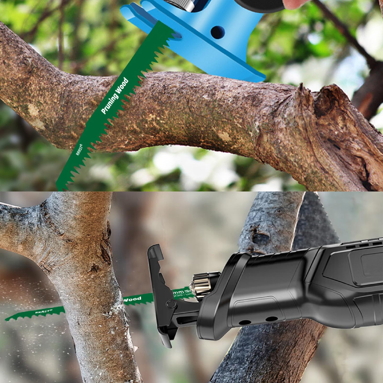 Set di 10 Lame per Sega Universale per Taglio di Legno e Metallo, 4 Tipi Diversi di 150mm Lame per Sega Con Custodia Rrganizzativa, Facile e Durevole