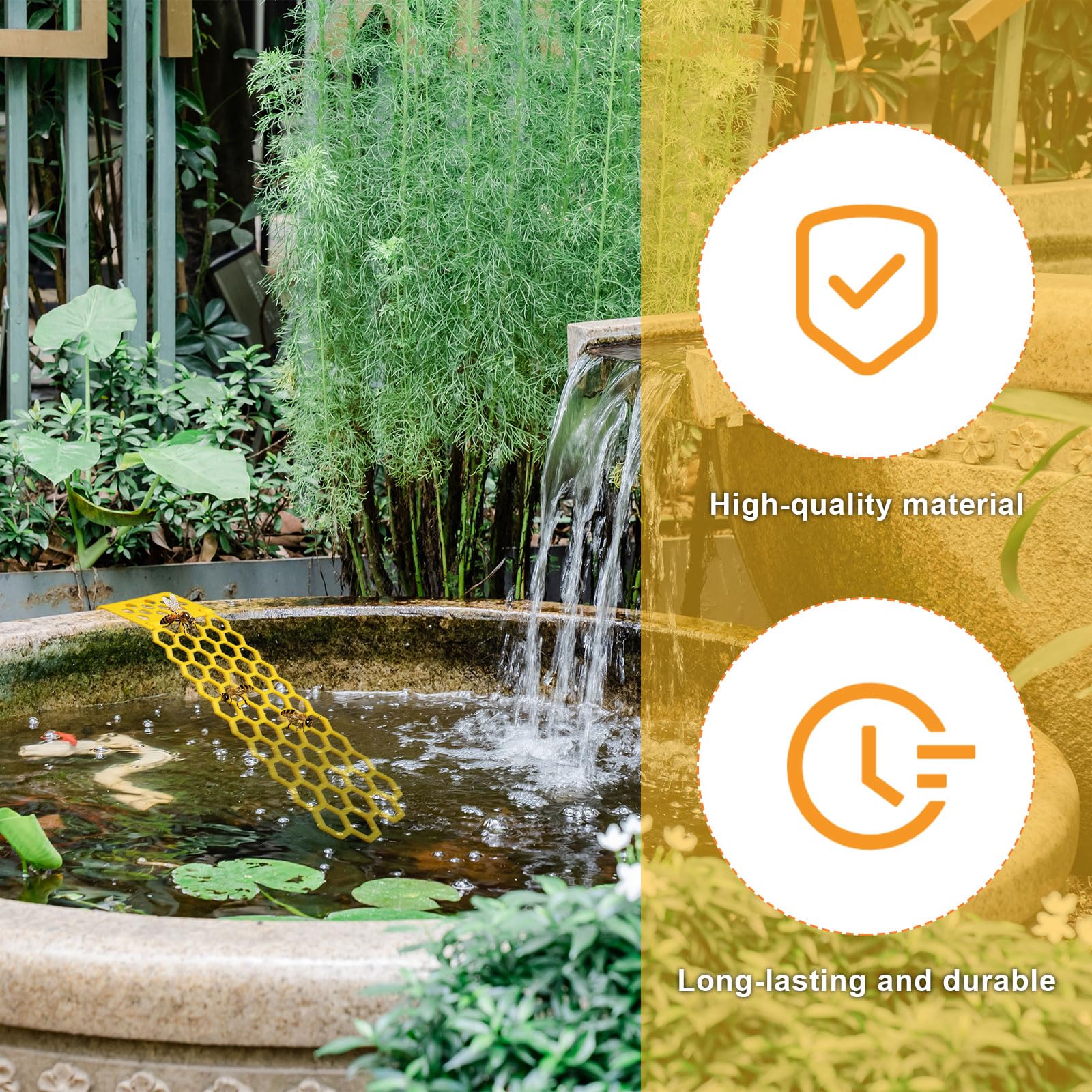 Lot De 2 Échelles Flottantes Pour Abeilles, Île Flottante Plastique Abeilles Station D'arrosage Forme Ruche Abreuvoir Papillon Pour Équipement D'alimentation Pour Apiculture, Bain D'abeilles