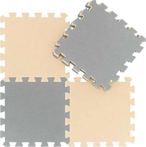 Miniatura 4 de qqpp Alfombrillas de goma EVA con 18 azulejos entrelazados de espuma para rompecabezas - Alfombra de juego para bebé para jugar  Alfombrilla de