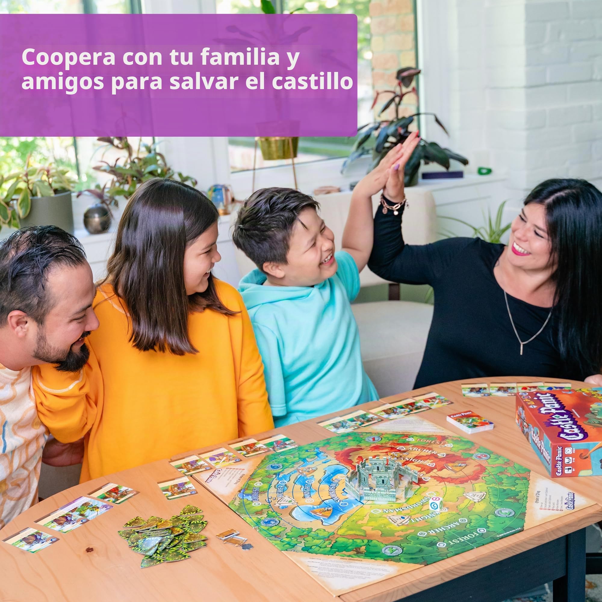 Fireside Games | Castle Panic 2nd Edition | Juego De Mesa, Standalone, Tower Defense Cooperativo, Estrategia Familiar, Dado Personalizado, Arte Actualizado | 1-6 Jugadores | 45 Minutos