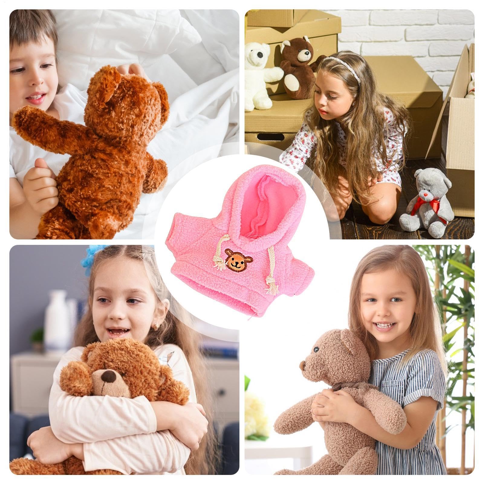 Vestiti per bambole di peluche, vestiti per costruire un orso, Maglione con cappuccio con orso, Simpatica felpa con cappuccio Capibara vestiti bambola di maglione per bambini ragazzi ragazze, bambole