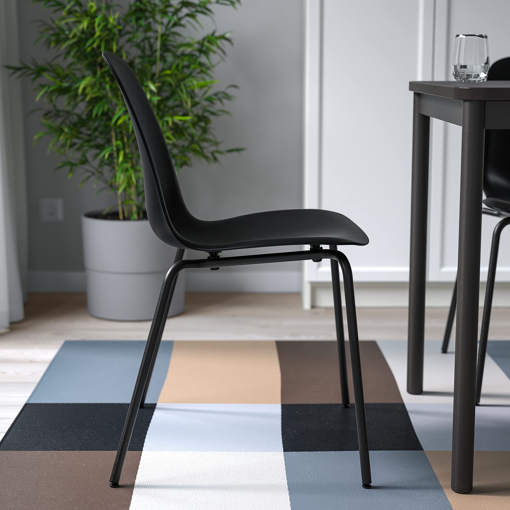 IKEA LIDÅS Chair, Black/Sefast Black : Amazon.ca: Home