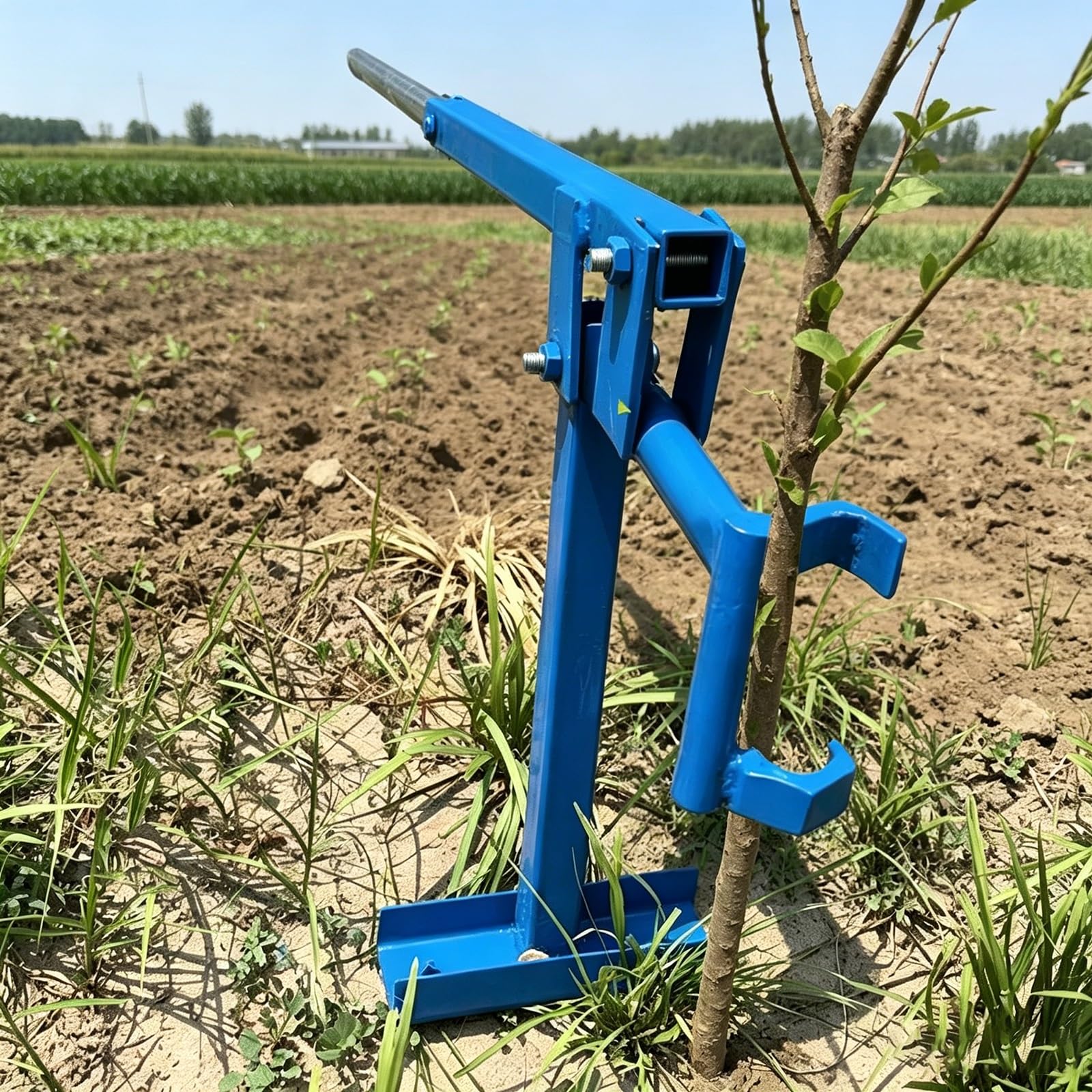 Chzffd One Color Brush And Tree Stump Puller Remover Tool, Leverage Tools To Pull Up Small Tree Saplings, Farms Orchards Garden Pole Side Puller Attachment(For 18-23Mm Bar)