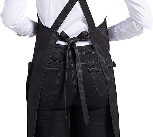 Miniatura 5 de Nanxson Delantal ajustable para mujer, delantal de trabajo profesional con bolsillos para herramientas CF3010