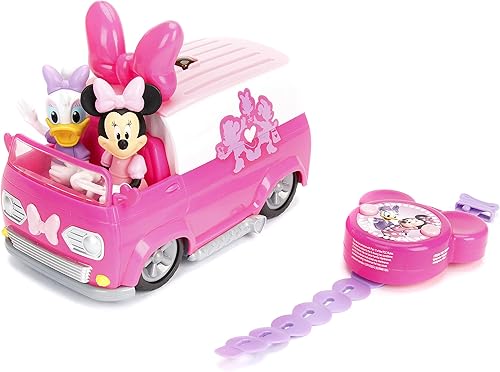 Jada Toys Disney Junior Minnie Mouse Happy Helper Van RC, rosa/blanco