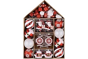 Valery Madelyn 70-Count Red and White Christmas Ornaments
