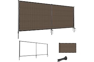 6'Hx12'W Outdoor Freestanding Privacy Screen and Panel for Patio