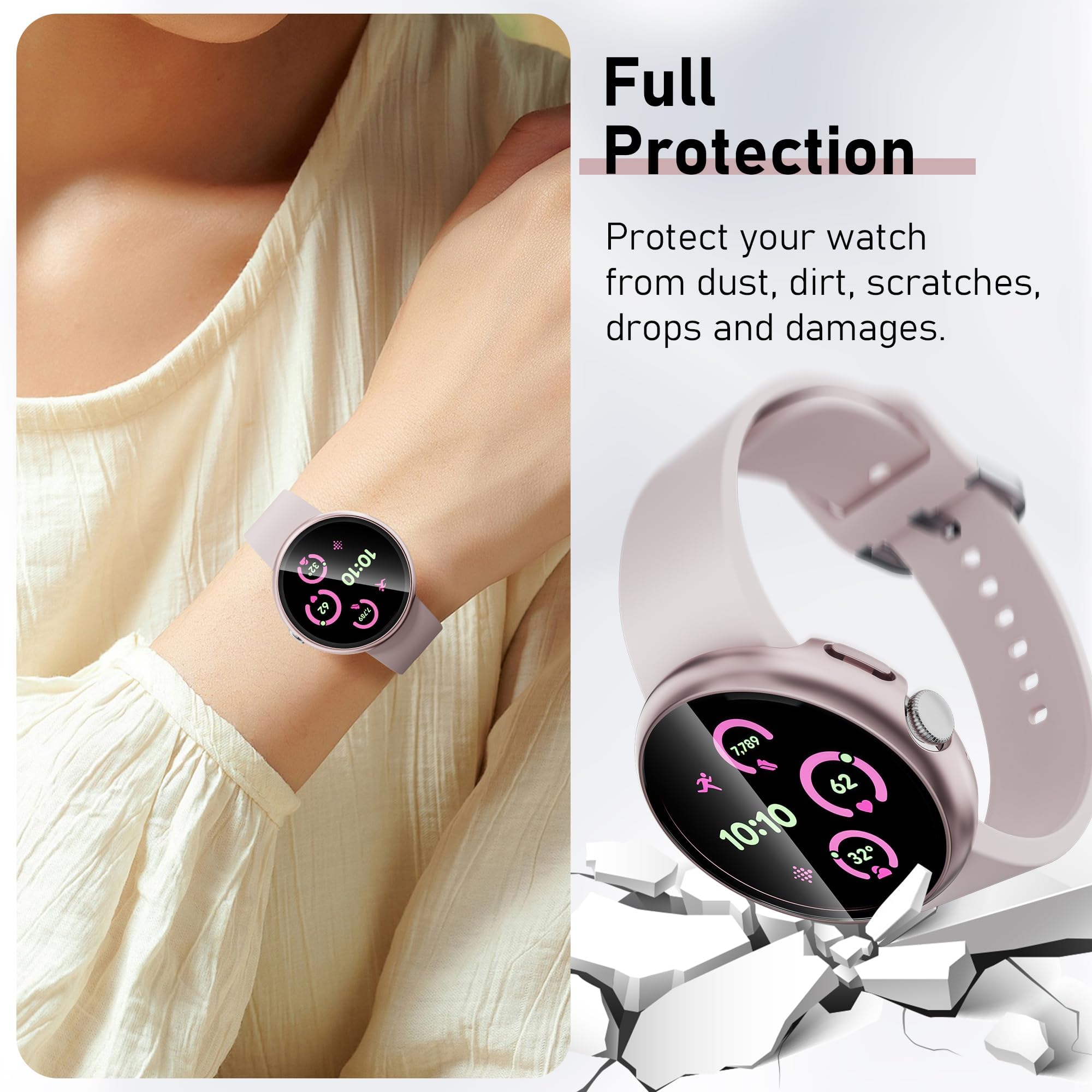Amazon.co.jp: 【3枚入り 】コンパチブル google pixel watch 3 カバー 