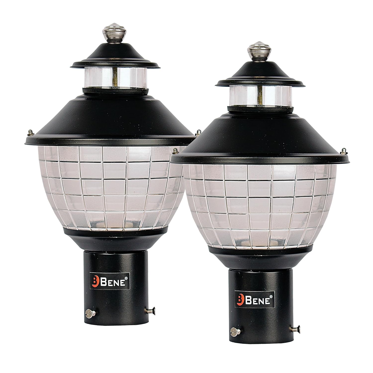 BENE Gate Light Garden Lamp (Black, Pack of 2)