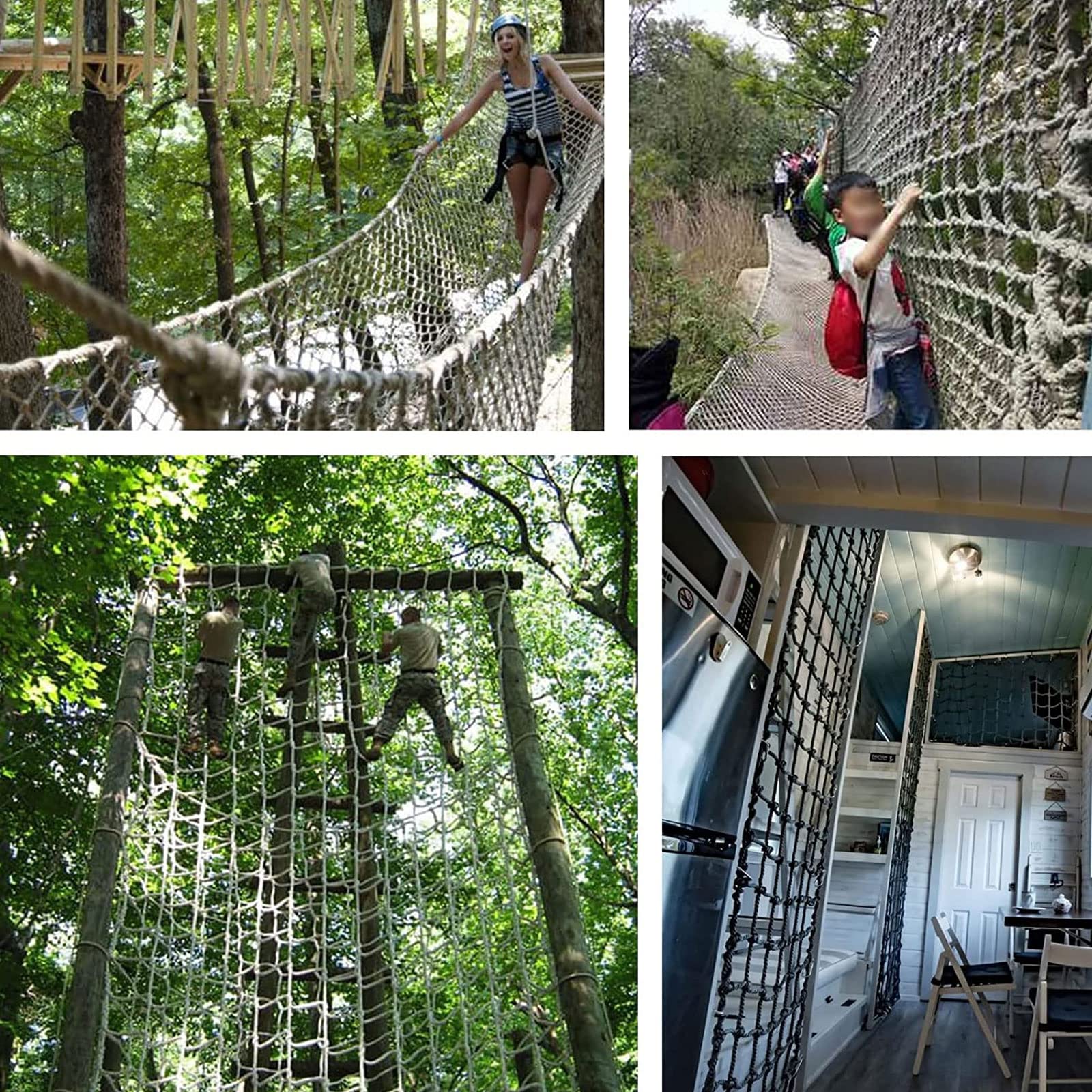 Rete da arrampicata per bambini – 1,5 m sicura per parco giochi a scaletta per accessori per case sull'albero – perfetta per aree giochi all'aperto e divertimento avventura