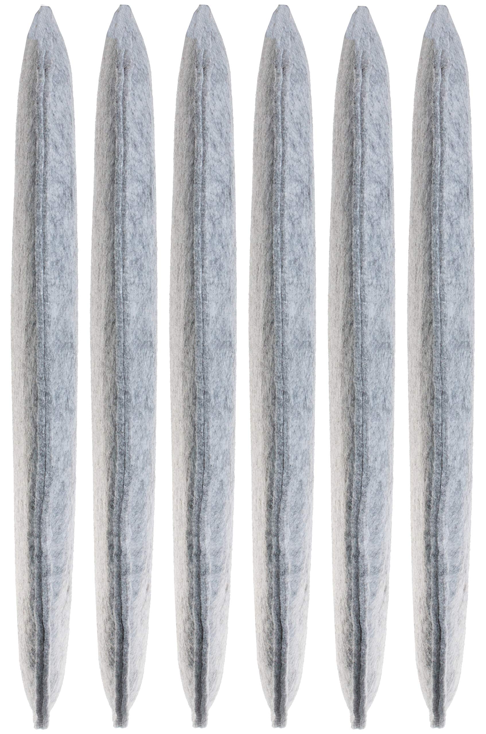 Brandsseller 6er Set Sitzkissen aus Filz Ø 35x2 cm – Robuste Stuhlauflagen für innen und außen, rundes Sitzpolster, strapazierfähiges Kissen für Stühle – Hellgrau