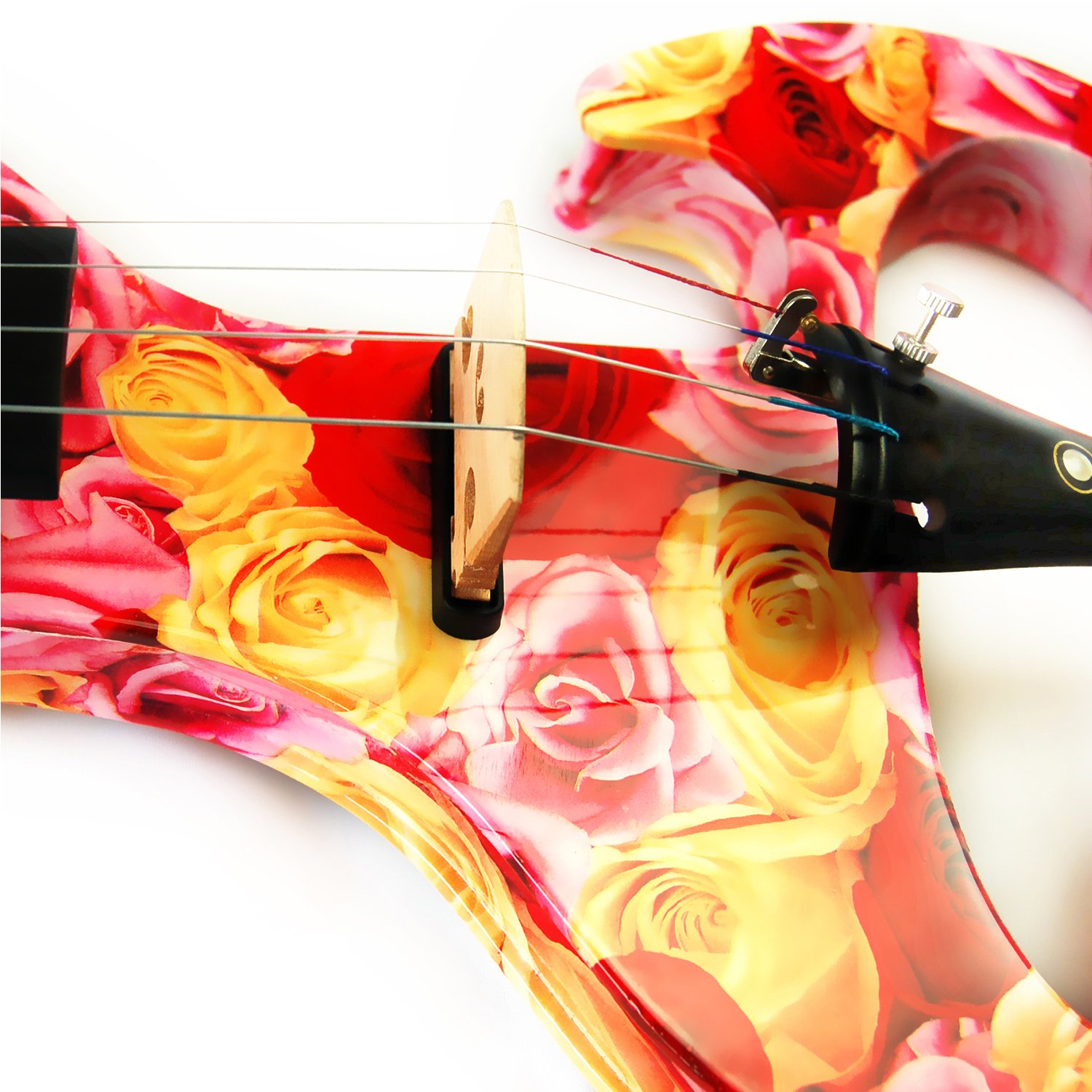 Aliyes - Violino elettrico professionale a mano da donna, silenzioso, 4/4, in legno massello, professionale, per principianti, per violino da viaggio, per spalla, 1003