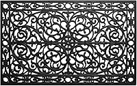 Calloway Mills Gatsby Rubber Doormat 2x3 ft - Durable 100% Rubber All-Season Outdoor Mat, Wrought Iron Scroll Design, Easy Hose Clean