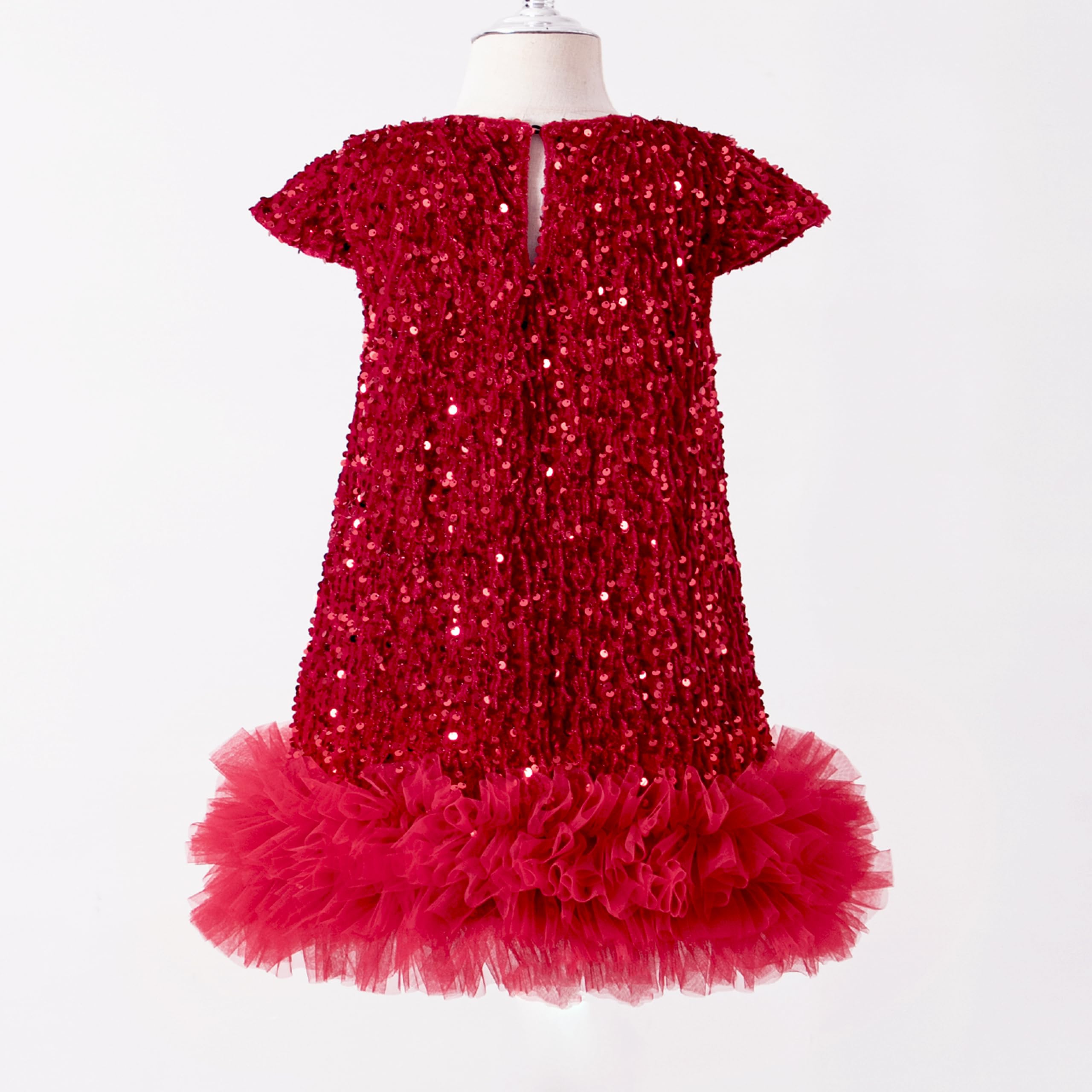 Miipat Abitini Bambina Paillettes di Velluto Vestiti Ragazza Vestito Bambini Principessa per Il Matrimonio Festa di Compleanno