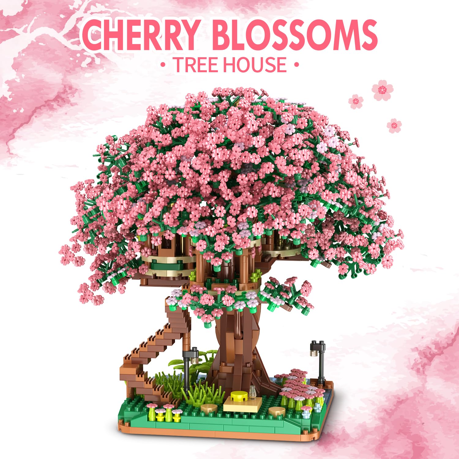 Cherry Blossom 2点おまとめです。 Amazon.com: Yushinv Cherry Bonsai Tree Building Sets, Original