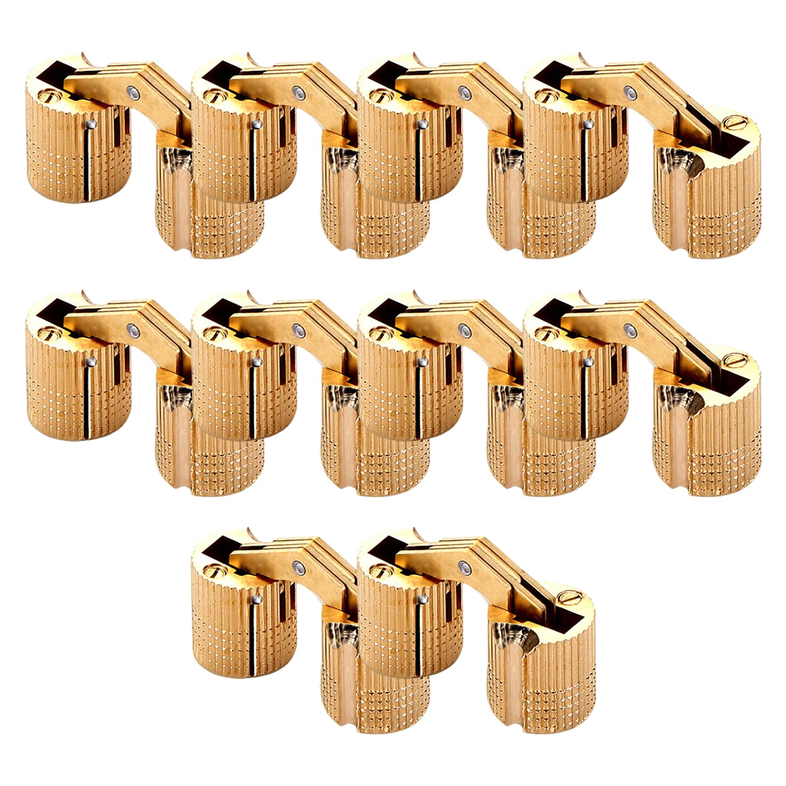 Tertioi 16Mm 10 Pcs Cylindrical Hidden Furniture Hinges Brass Barrel Invisible Door Hardware Invisible Door Hardware